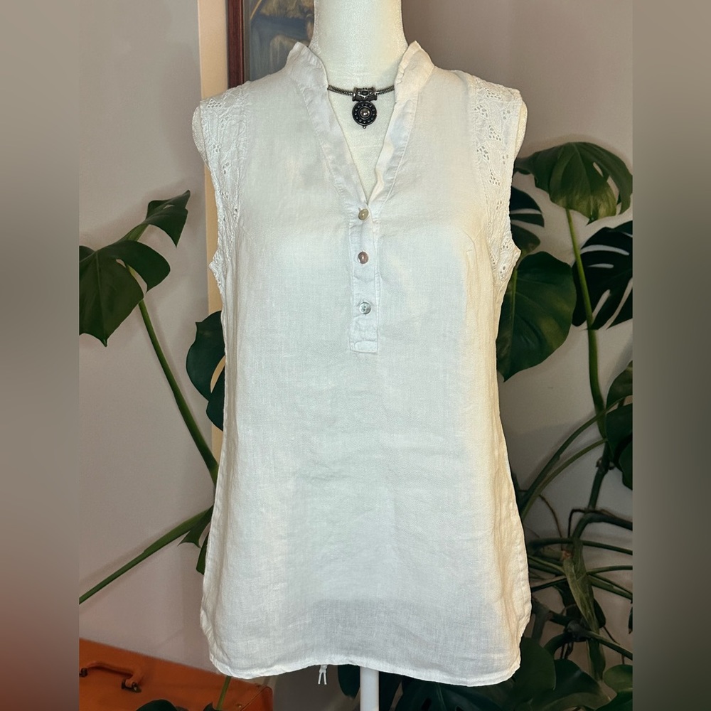 100% Linen sleeveless top